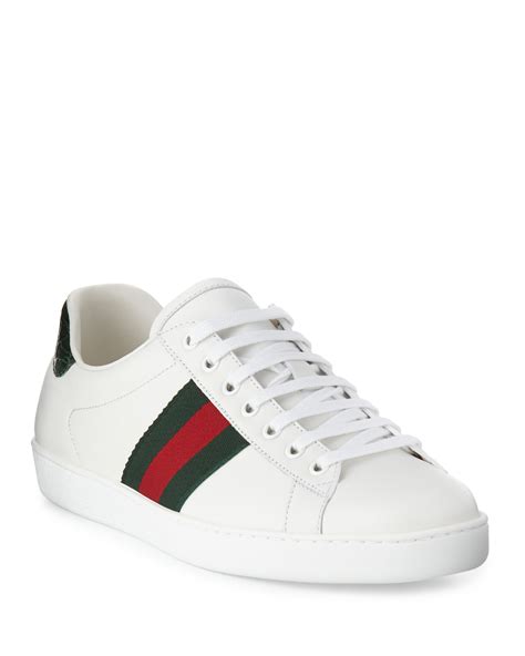 gucci men's new ace leather low-top sneakers|Gucci ace sneakers price increase.